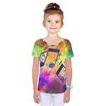 Music Texture, Grunge Music Background Kids  One Piece T-Shirt