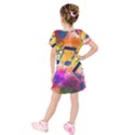 Kids  Short Sleeve Velvet Dress 