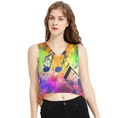 V-Neck Cropped Tank Top 