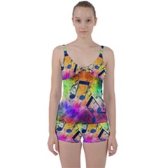 Tie Front Two Piece Tankini 