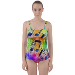 Twist Front Tankini Set 