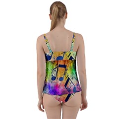 Twist Front Tankini Set 