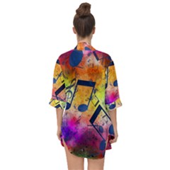 Open Front Chiffon Kimono 