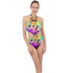 Halter Side Cut Swimsuit 