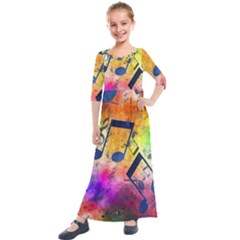 Kids  Quarter Sleeve Maxi Dress 