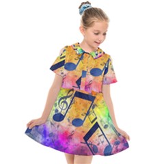 Kids  Short Sleeve Shirt Dress 