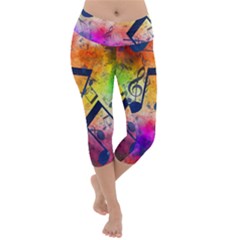 Lightweight Velour Capri Yoga Leggings 