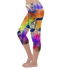 Lightweight Velour Capri Yoga Leggings 