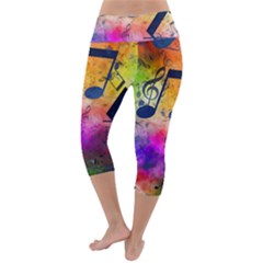 Lightweight Velour Capri Yoga Leggings 