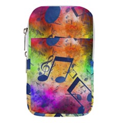 Music Texture, Grunge Music Background Waist Pouch (Small) from ArtsNow.com