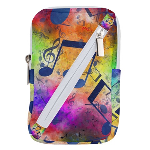 Music Texture, Grunge Music Background Belt Pouch Bag (Large) from ArtsNow.com