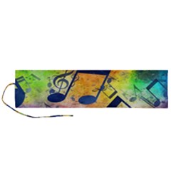 Music Texture, Grunge Music Background Roll Up Canvas Pencil Holder (L) from ArtsNow.com