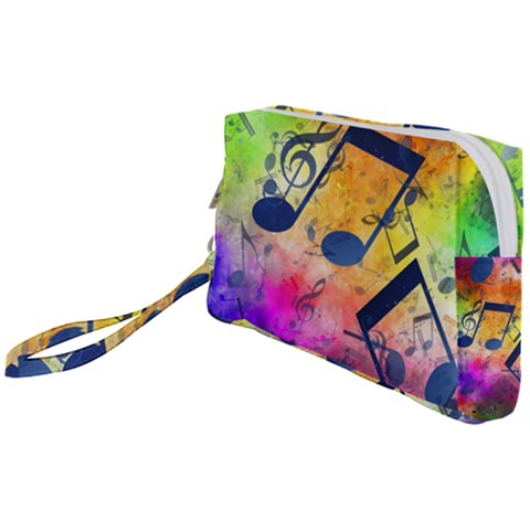 Music Texture, Grunge Music Background Wristlet Pouch Bag (Small) from ArtsNow.com