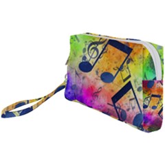 Music Texture, Grunge Music Background Wristlet Pouch Bag (Small) from ArtsNow.com