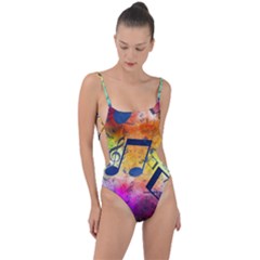 Tie Strap One Piece Swimsuit 