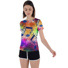 Back Circle Cutout Sports T-Shirt 