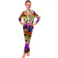 Kids  Satin Long Sleeve Pajamas Set 