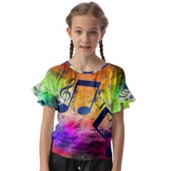 Kids  Cut Out Flutter Sleeves 