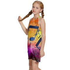 Kids  Halter Collar Waist Tie Chiffon Dress 