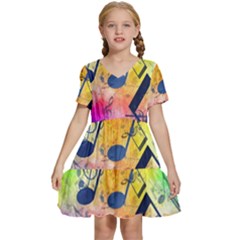 Kids  Short Sleeve Tiered Mini Dress 