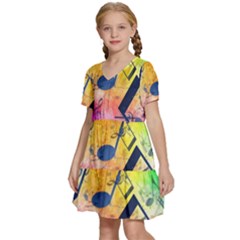 Kids  Short Sleeve Tiered Mini Dress 