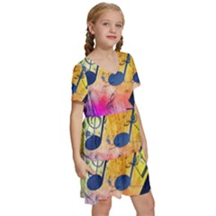 Kids  Short Sleeve Tiered Mini Dress 