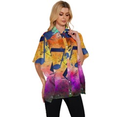 Women s Batwing Button Up Shirt 