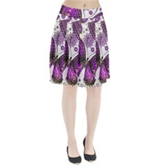 Purple Butterflies, Abstract, Floral, Flowers Pleated Skirt from ArtsNow.com