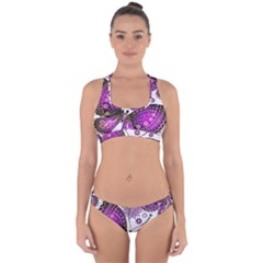 Purple Butterflies, Abstract, Floral, Flowers Cross Back Hipster Bikini Set from ArtsNow.com