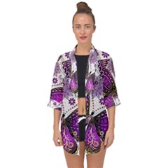 Open Front Chiffon Kimono 