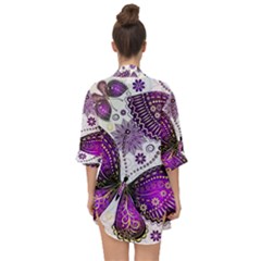 Open Front Chiffon Kimono 