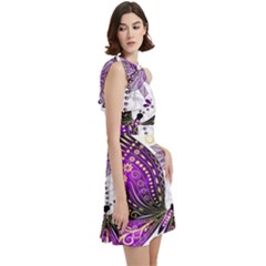 Cocktail Party Halter Sleeveless Dress With Pockets 