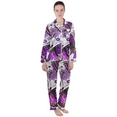 Women s Long Sleeve Satin Pajamas Set 