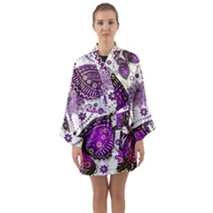 Long Sleeve Satin Kimono 