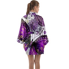 Long Sleeve Satin Kimono 