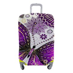 Purple Butterflies, Abstract, Floral, Flowers Luggage Cover (Small) from ArtsNow.com