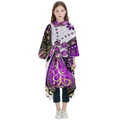 Purple Butterflies, Abstract, Floral, Flowers Kids  Hooded Rain Ponchos from ArtsNow.com