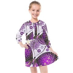 Kids  Quarter Sleeve Shirt Dress 