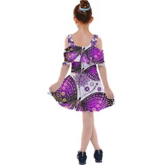 Kids  Shoulder Cutout Chiffon Dress 