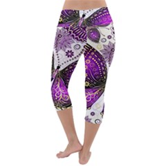 Lightweight Velour Capri Yoga Leggings 