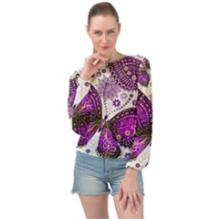 Banded Bottom Chiffon Top 