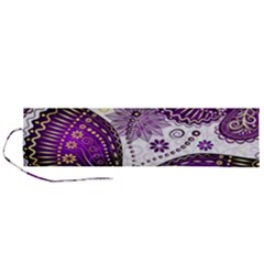 Purple Butterflies, Abstract, Floral, Flowers Roll Up Canvas Pencil Holder (L) from ArtsNow.com