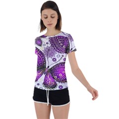 Back Circle Cutout Sports T-Shirt 