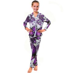 Kids  Satin Long Sleeve Pajamas Set 