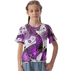 Kids  Cuff Sleeve Scrunch Bottom T-Shirt 