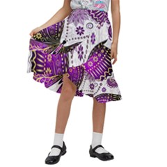 Kids  Ruffle Flared Wrap Midi Skirt 