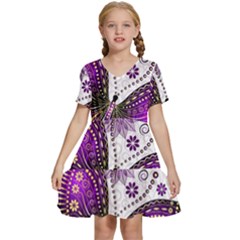 Kids  Short Sleeve Tiered Mini Dress 