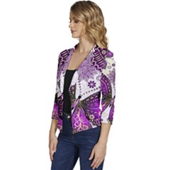 Women s Casual 3/4 Sleeve Spring Jacket 