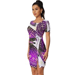 Fitted Knot Split End Bodycon Dress 