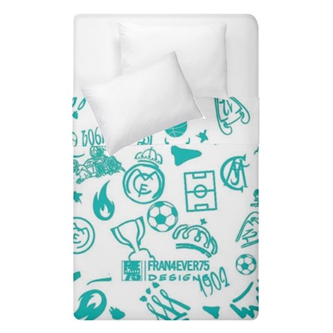 Real Madrid, Background, Pattern, Sport Duvet Cover Double Side (Single Size) from ArtsNow.com